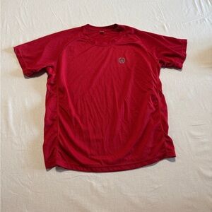 Neleus Men's Size Large  Red Athletic Shirt‎